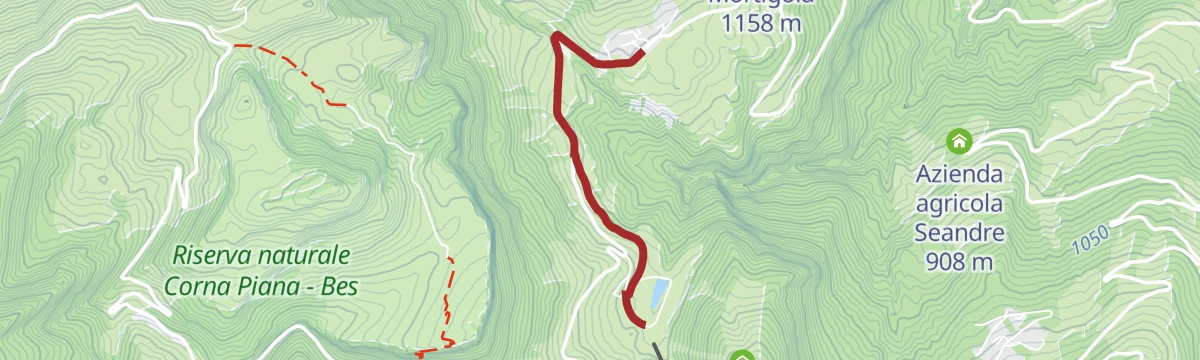 Route map: Walk from Mosee to San Giacomo